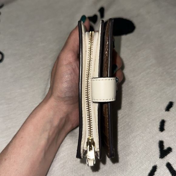 Coach Brown and tan coated canvas with white and brown leather accents Wallet - Picture 6 of 14